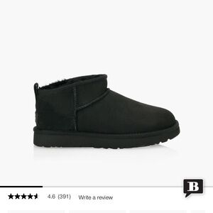 UGG Kids Black Ankle Boots